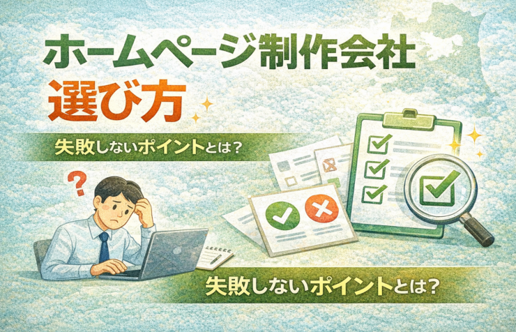 ホームページ制作会社の選び方と失敗しないポイントを解説する青森の中小企業向けアイキャッチ画像